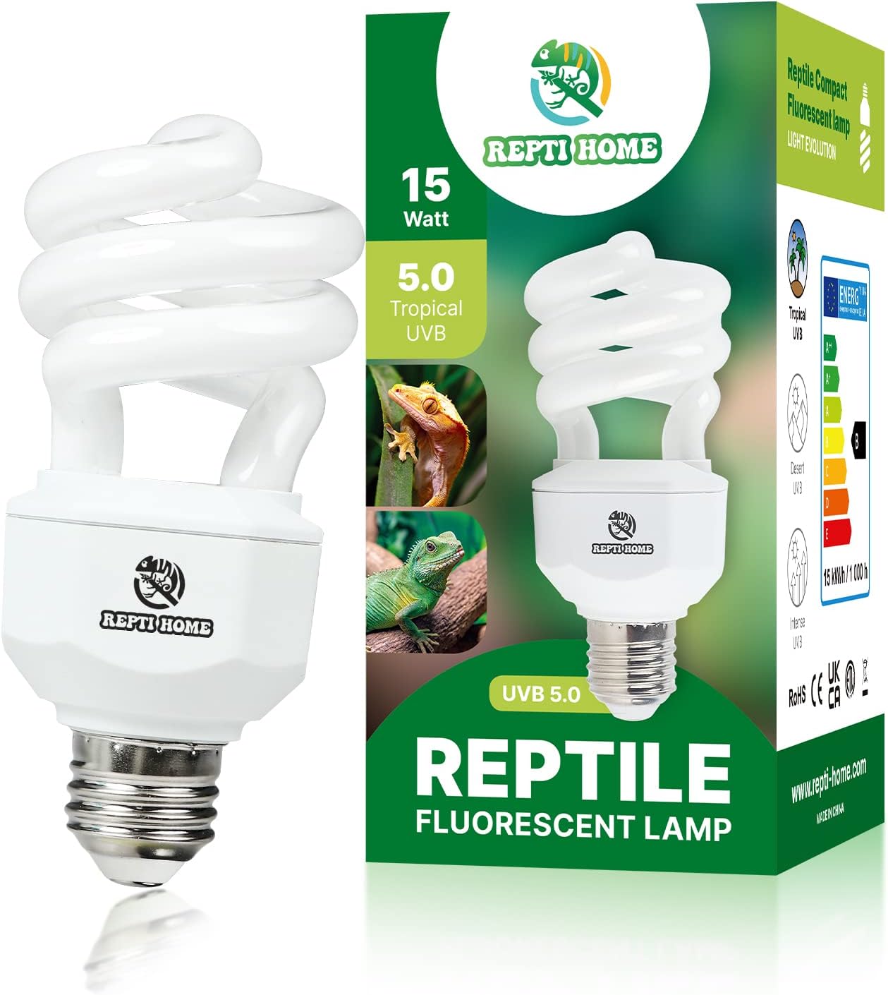 Reptile Light Comparison: UVA UVB 23W vs Compact Fluorescent vs Reptile Bulb vs ShadeDweller vs Repta-Clamp